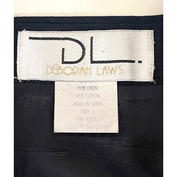 Vintage Y2K Collared Halter Vest Top Sz 8 Linen 90s Longline Tailored Whimsy - Picture 11 of 12